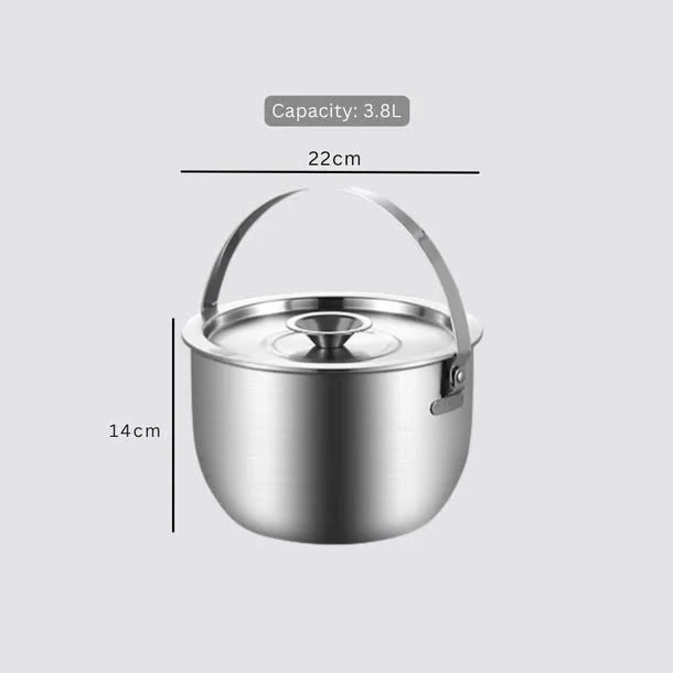 Home Essentials Ultra-Steel Oil Strainer Pot with Handle